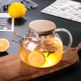 Glass Teapot with Spout Infuser 1000ml/33oz Glass Kettle Glass Pitcher Teapot for Loose Leaf Tea & Blooming Tea, Stovetop & Microwave Safe (size: 43oz)